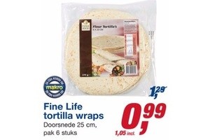 fine life tortilla wraps