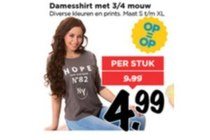 damesshirt met 34 mouw