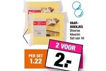 vaatdoekjes diverse kleuren set van 10