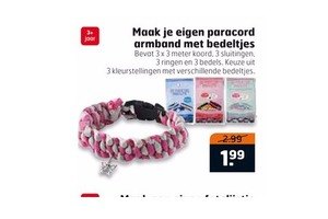 maak je eigen paracord armband met bedeltjes