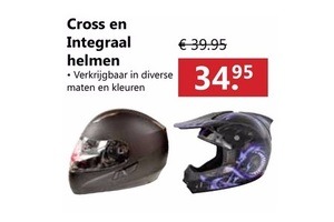 cross en integraal helmen