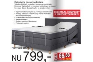 elektrische boxspring indiana