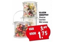 glazen snoeppot