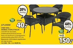 strib tafel  arendal stapelstoelen