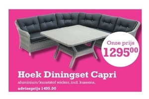 hoek diningset capri