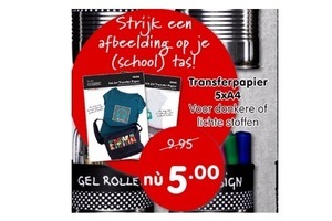 transferpapier voor donkere stoffen 5st