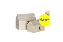 houten doosjes set van 2 huisjes