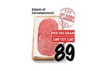 salami of cervelaatworst