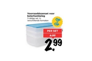 voorraaddozenset voor boterhambeleg