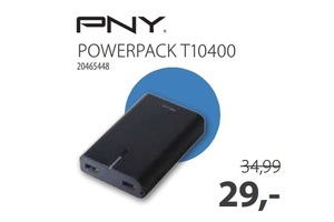 pny powerpack t10400 mobiele batterij