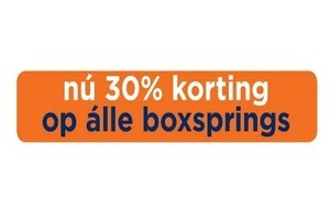 nuacute 30 korting op aacutelle boxsprings