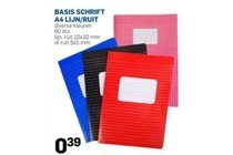 basis schrift a4 lijnruit