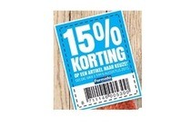 15 korting plaksticker