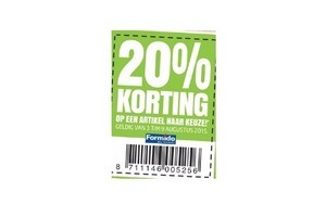 20 korting plaksticker