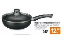 le chef hapjespan met glazen deksel