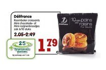 deacutelifrance roomboter croissants mini chocolade  of mini rozijnenbroodjes