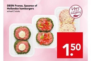 deen franse spaanse of hollandse hamburgers