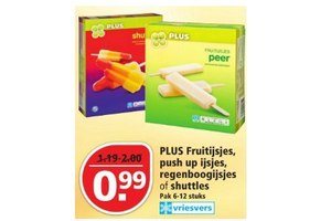 plus fruitijsjes push up ijsjes regenboogijsjes of shuttles