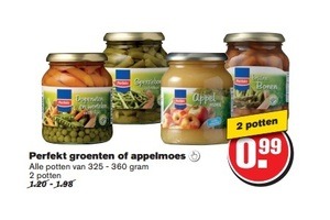 perfekt groenten of appelmoes