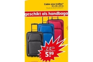 cabin size trolley 55x20x40 cm