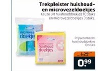 trekpleister huishoud  en microvezeldoekjes