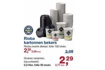 rioba kartonnen bekers