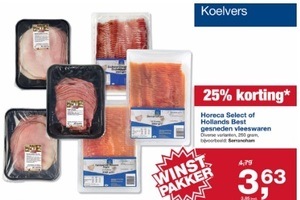 horeca selecect of hollands best gesneden vleeswaren