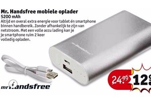 mr handsfree mobiele oplader