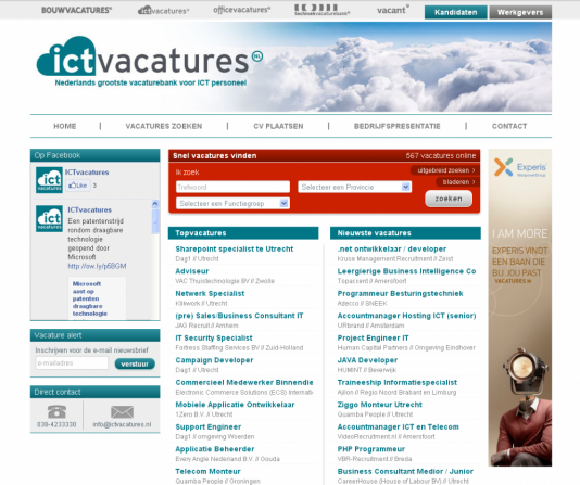 ICTvacatures - vacaturebank voor de ict
